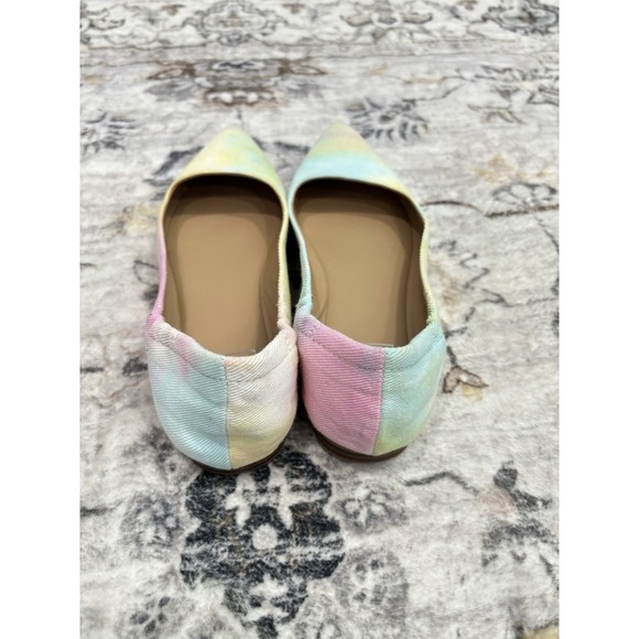 Kaari Blue Flats Size 8 Women's Pastel Tie Dye Pointed Toe Shoes Rainbow Dash - Picture 4 of 7